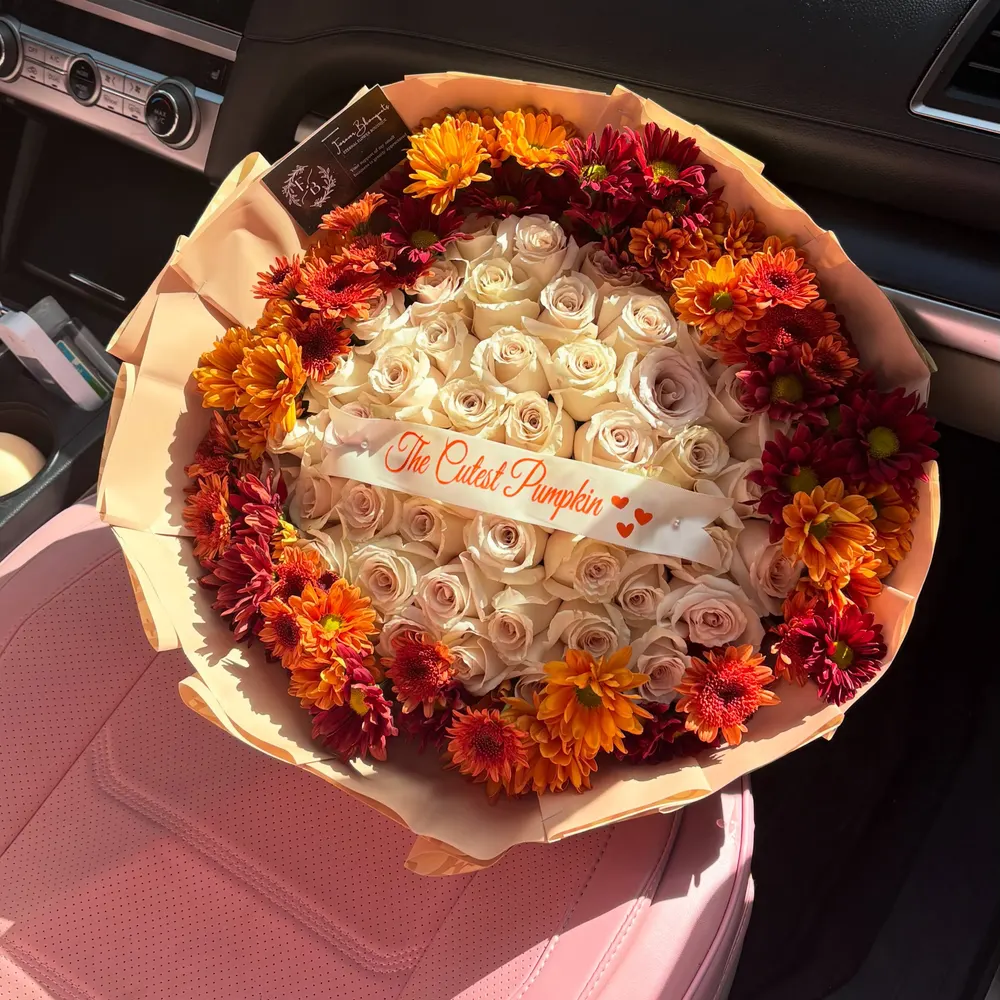Fall bouquet in autumn tones