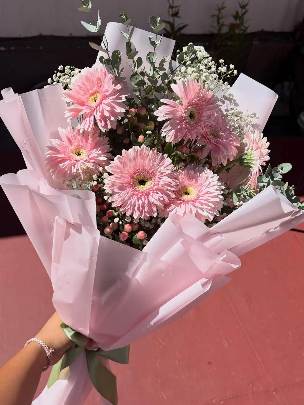 Pink gerbera bouquet